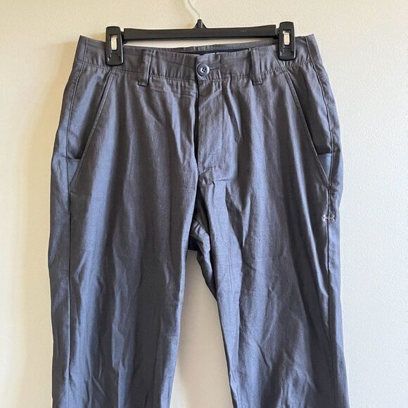 UNDER ARMOUR ATHLETIC DARK GRAY MENS SIZE 30W X 32L PANTS HIKING RUNNING - Picture 2 of 7